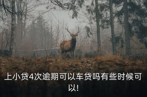 上小贷4次逾期可以车贷吗有些时候可以!