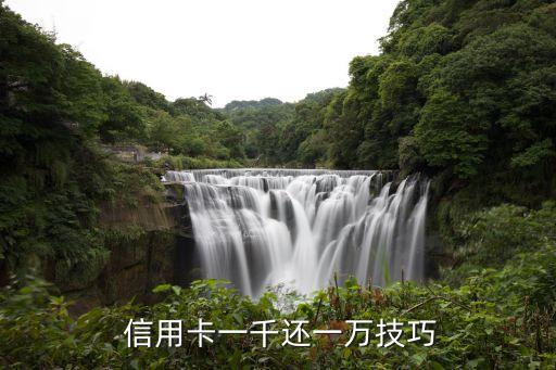  信用卡一千还一万技巧