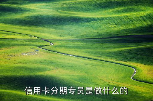 信用卡分期专员是做什么的