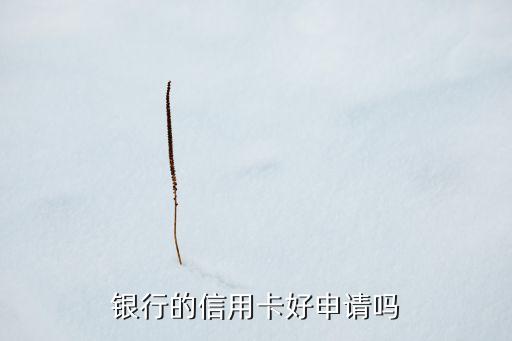 银行的信用卡好申请吗