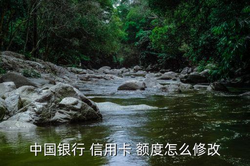 中国银行 信用卡 额度怎么修改