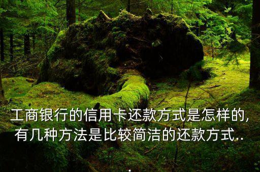 工商银行的信用卡还款方式是怎样的,有几种方法是比较简洁的还款方式...