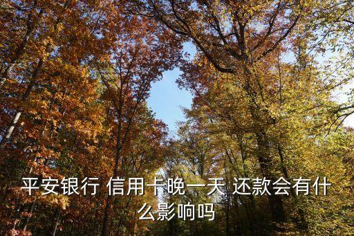 平安银行 信用卡晚一天 还款会有什么影响吗