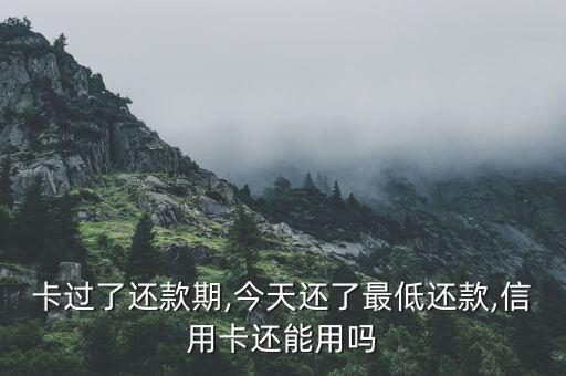 信用卡的最低还款还能用吗,并支付信用卡最低还款额