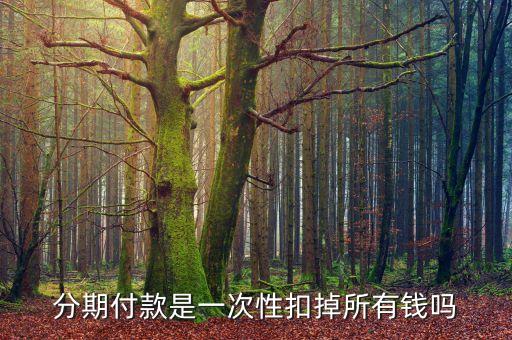 分期付款是一次性扣掉所有钱吗