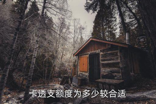 卡透支额度为多少较合适