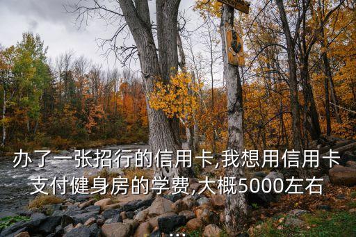 办了一张招行的信用卡,我想用信用卡支付健身房的学费,大概5000左右...