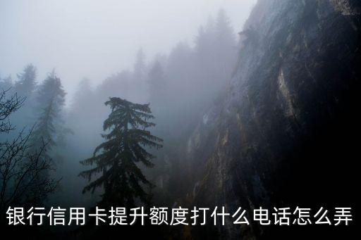 银行信用卡提升额度打什么电话怎么弄