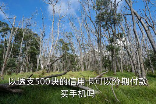 以透支500块的信用卡可以分期付款买手机吗