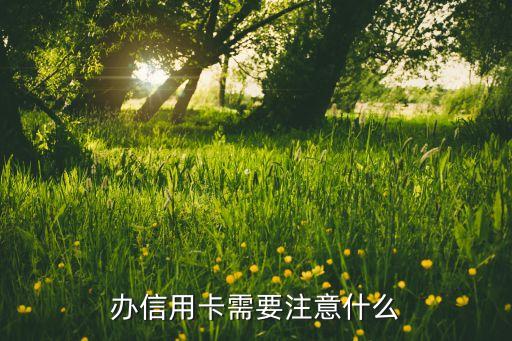 办信用卡需要注意什么