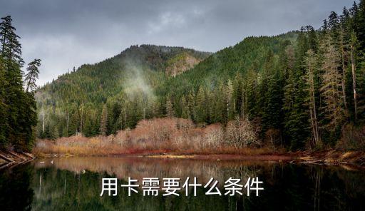用卡需要什么条件