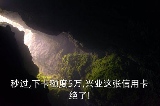 秒过,下卡额度5万,兴业这张信用卡绝了!