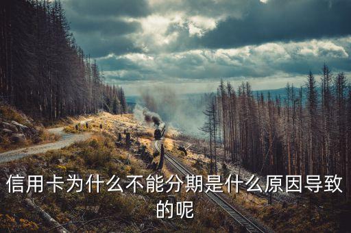 信用卡为什么不能分期是什么原因导致的呢