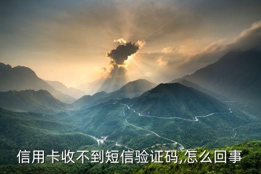 信用卡收不到短信验证码,怎么回事