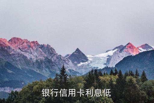 银行信用卡利息低