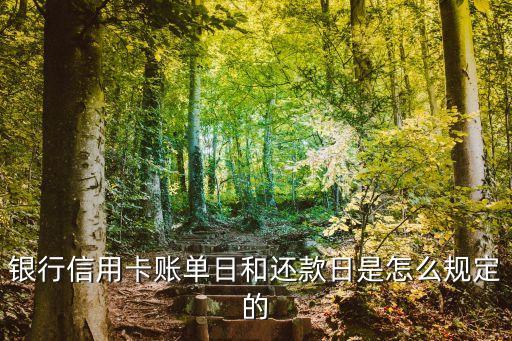 银行信用卡账单日和还款日是怎么规定的