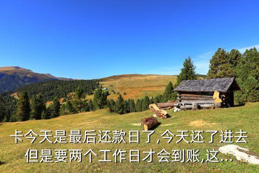 卡今天是最后还款日了,今天还了进去但是要两个工作日才会到账,这...