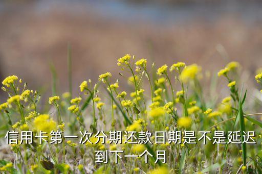 信用卡第一次分期还款日期是不是延迟到下一个月