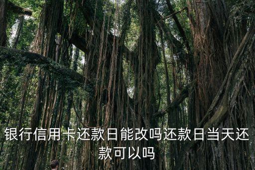 银行信用卡还款日能改吗还款日当天还款可以吗