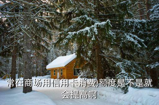 常在商场用信用卡消费,额度是不是就会提高啊