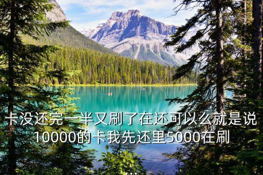 卡没还完一半又刷了在还可以么就是说10000的卡我先还里5000在刷...