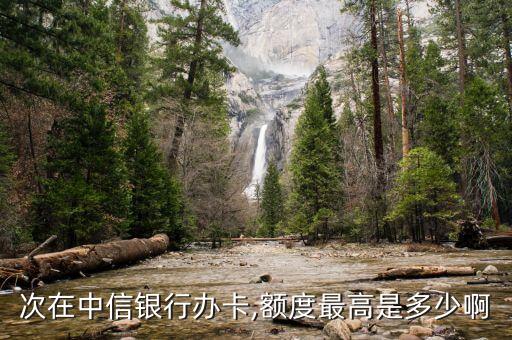 次在中信银行办卡,额度最高是多少啊