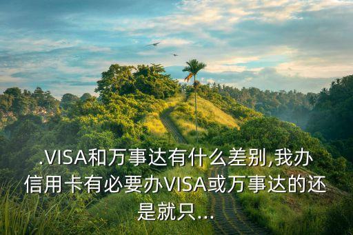 .VISA和万事达有什么差别,我办信用卡有必要办VISA或万事达的还是就只...