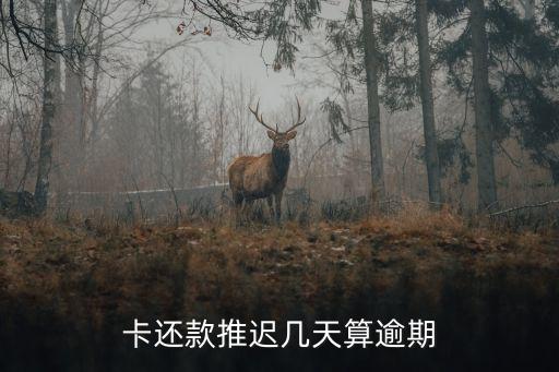 卡还款推迟几天算逾期