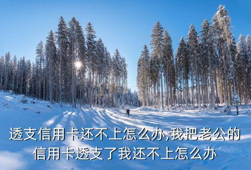 透支信用卡还不上怎么办,我把老公的信用卡透支了我还不上怎么办
