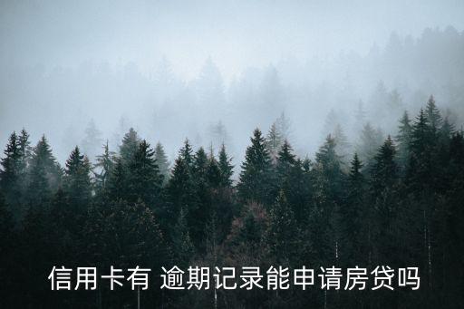  信用卡有 逾期记录能申请房贷吗