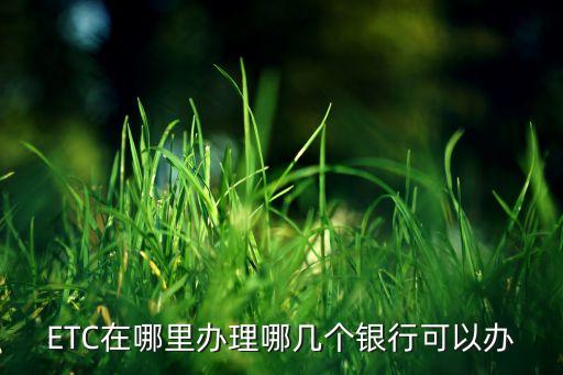 ETC在哪里办理哪几个银行可以办