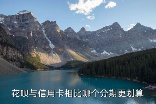 花呗与信用卡相比哪个分期更划算