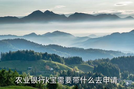 农业信用卡需要开k宝申请吗,开通了农业银行信用卡
