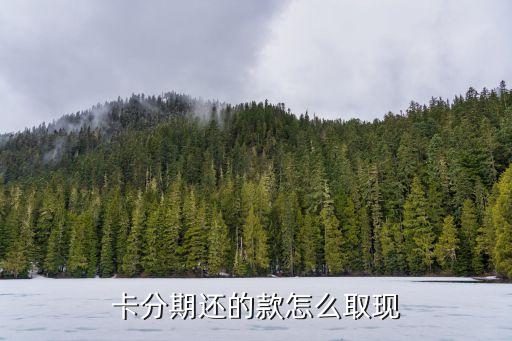 卡分期还的款怎么取现