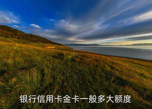 银行信用卡金卡一般多大额度
