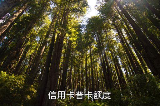 信用卡普卡额度