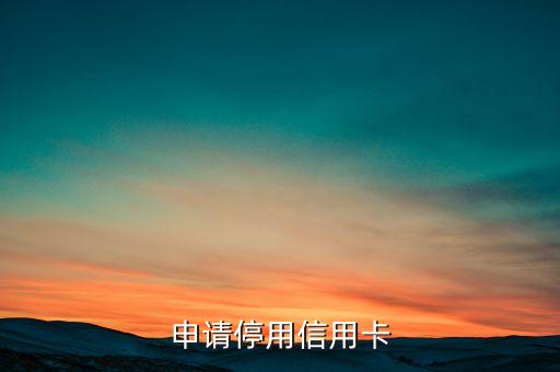 自己申请信用卡停用,如何办理信用卡停用?