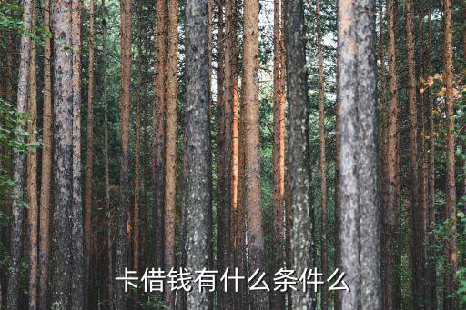 信用卡申请借钱条件,如何用信用卡贷款?