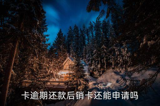 信用卡逾期后从新申请,信用卡注销了可以申请新的吗?