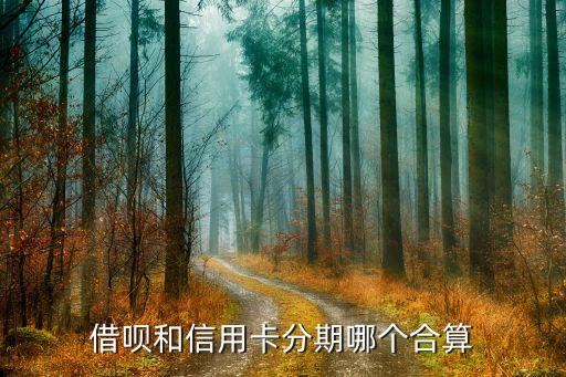 借呗和信用卡分期哪个合算