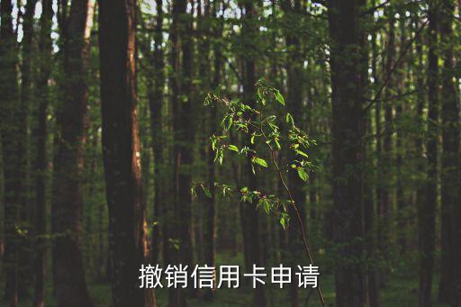 撤销信用卡申请