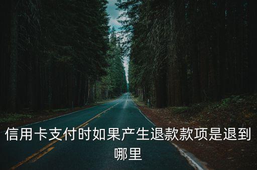 信用卡支付时如果产生退款款项是退到哪里