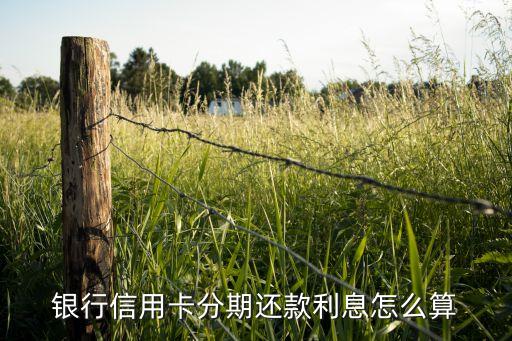 银行信用卡分期还款利息怎么算