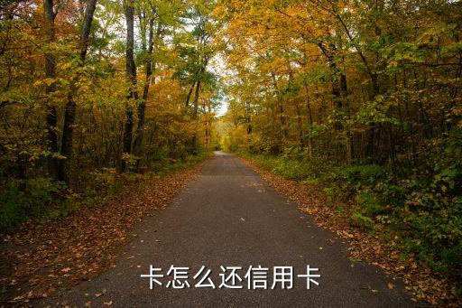 卡怎么还信用卡