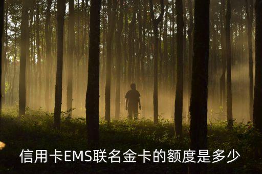 信用卡EMS联名金卡的额度是多少