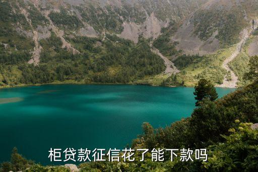柜贷款征信花了能下款吗