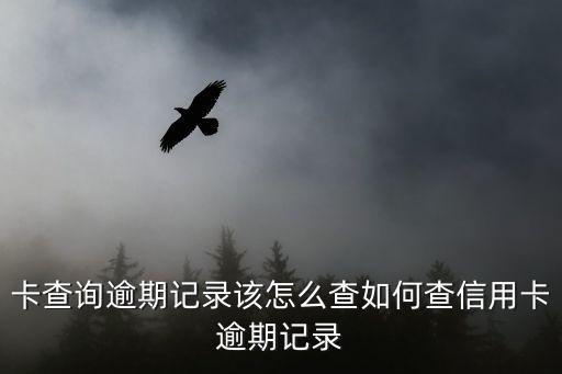 卡查询逾期记录该怎么查如何查信用卡逾期记录
