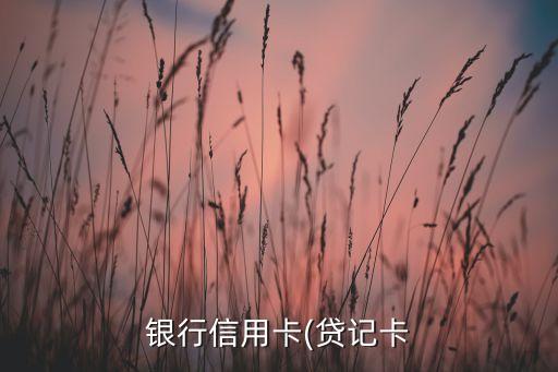 银行信用卡(贷记卡