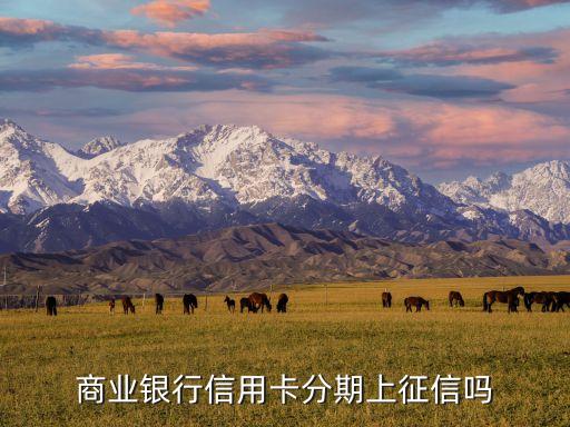 商业银行信用卡分期上征信吗