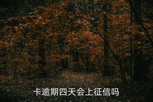 卡逾期四天会上征信吗
